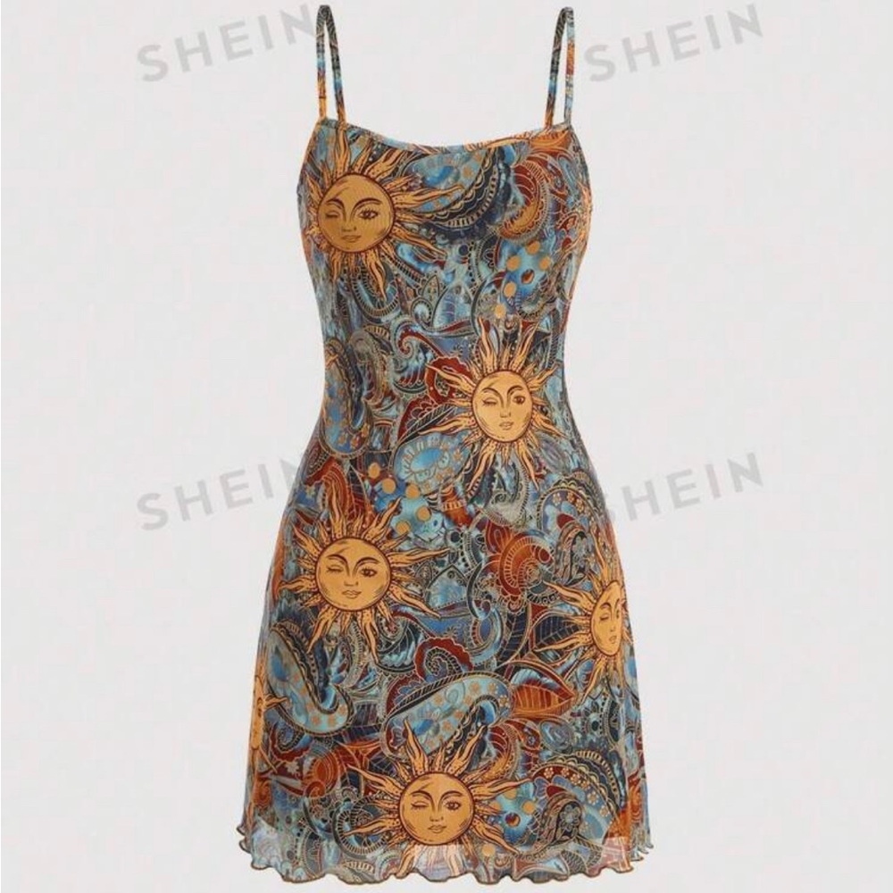 Sun face Print Sundress